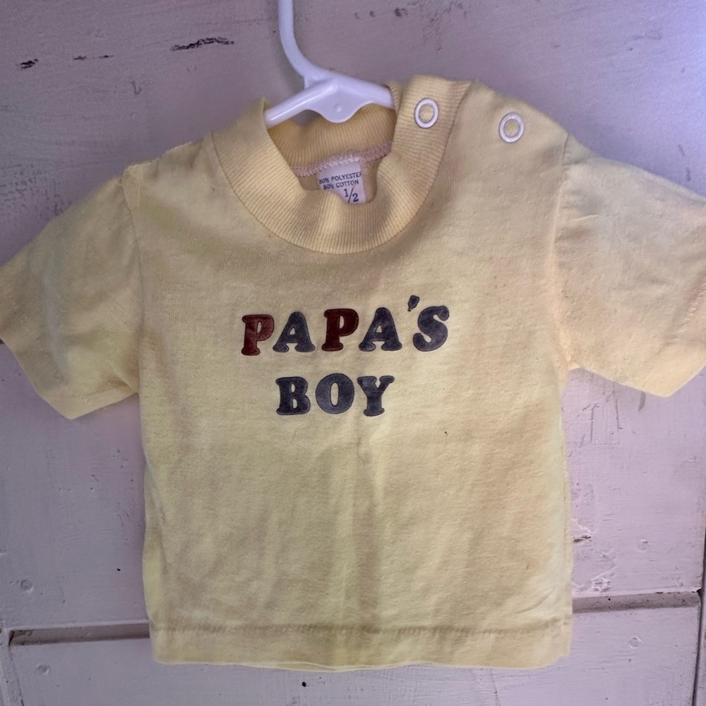 Carter's Yellow "Papa's Boy" Short Sleeve Tee